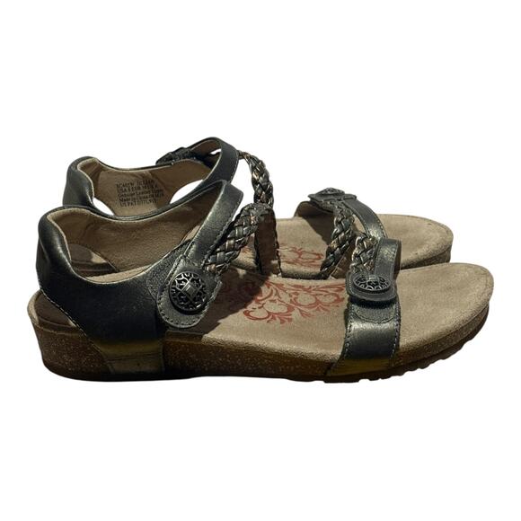 Aetrex Jillian Leather Sandals SC265W Bronze Women's Size 8 W Comfort Orthotic - Picture 1 of 9